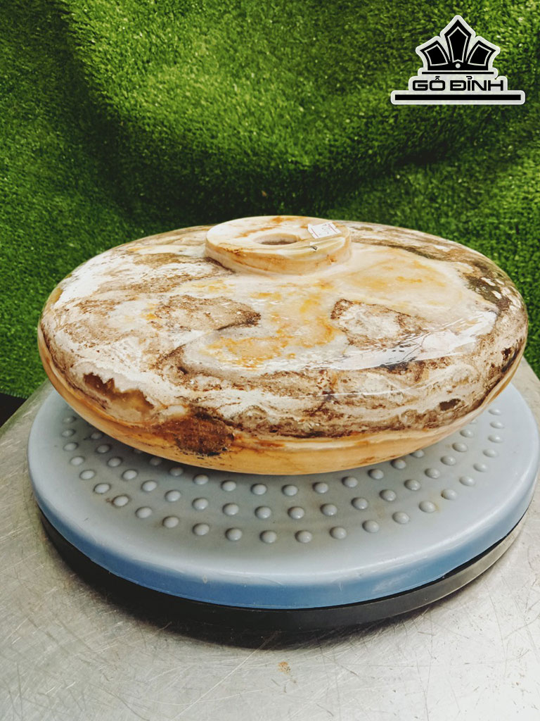 Tác Phẩm Chum Phú Quý Gỗ Hóa Ngọc Cao 8 Đường Kính 22 (cm) 3,8kg