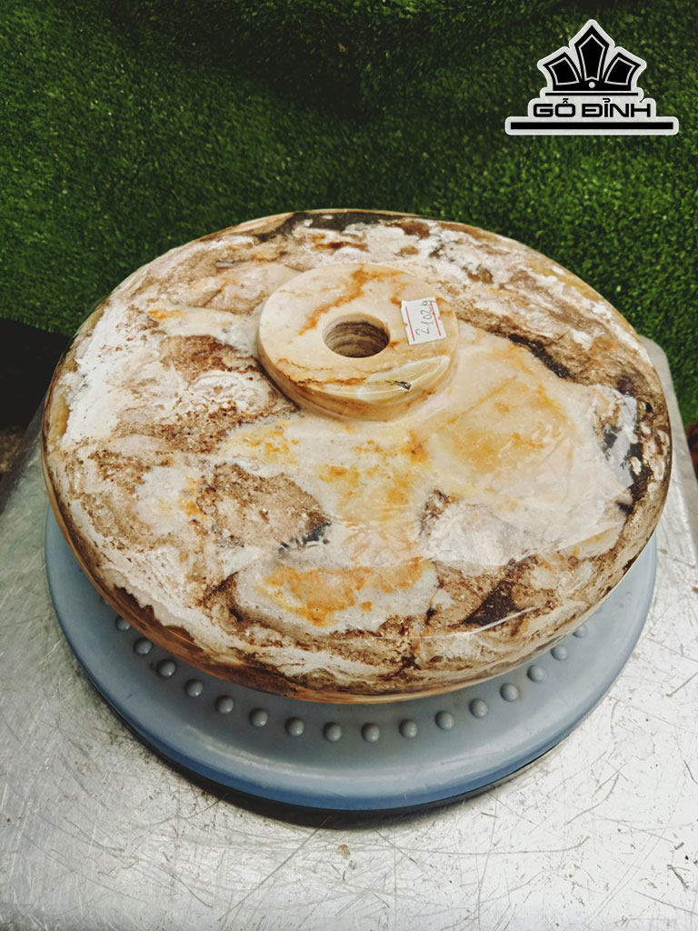 Tác Phẩm Chum Phú Quý Gỗ Hóa Ngọc Cao 8 Đường Kính 22 (cm) 3,8kg