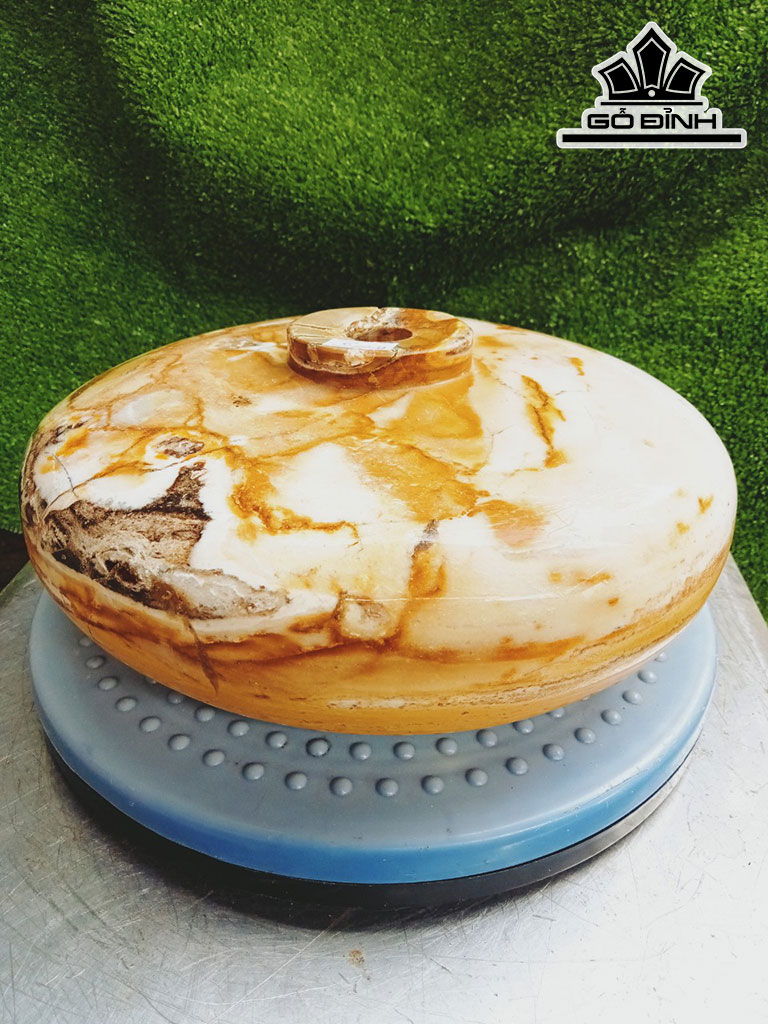 Tác Phẩm Chum Phú Quý Gỗ Hóa Thạch Cao 9 Đường Kính 24 (cm) 5kg