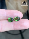 Cặp Đá Tourmaline Xanh Cao 7 Ngang 5,5 Sâu 3,5 (mm) 1,9cts