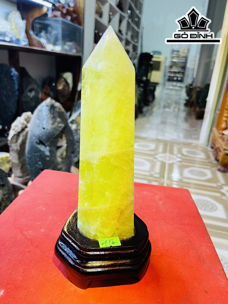 Trụ Đá Thạch Anh Vàng Cao 24 (cm) 1kg