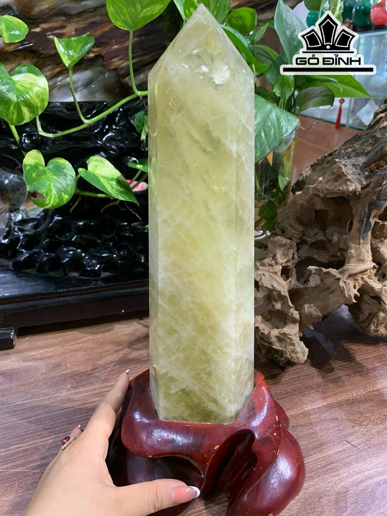 Trụ Đá Thạch Anh Vàng Cao 32,6 Ngang 17 (cm) 3,2kg