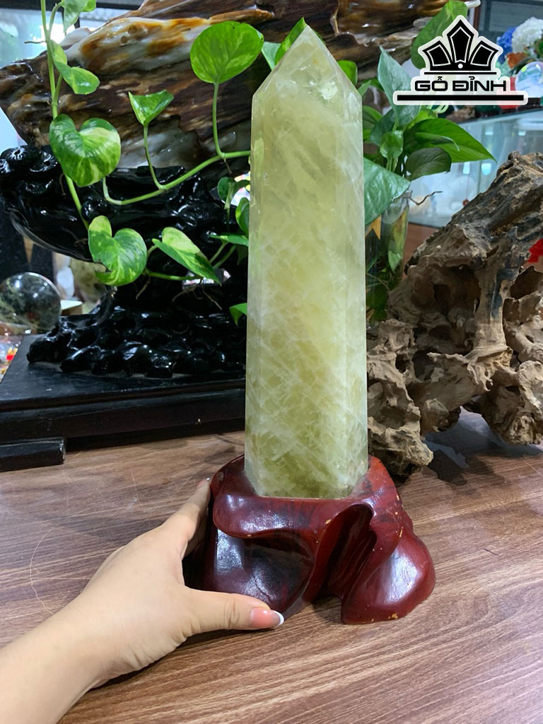 Trụ Đá Thạch Anh Vàng Cao 32,6 Ngang 17 (cm) 3,2kg