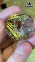Mặt Dây Chuyền Quan Âm Tọa Nguyệt Đá Thạch Anh Tóc Vàng Cao 30,9 Ngang 30 Sâu 11,9 (mm) 13g