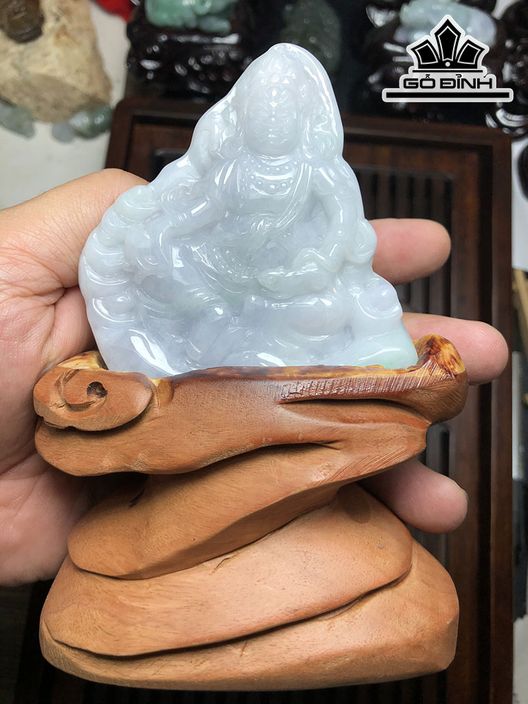Hoàng Thần Tài Đá Cẩm Thạch Cao 132 Ngang 74 Sâu 12,5 (mm) 115,6g Riêng Đá Cao 75,5 (mm)