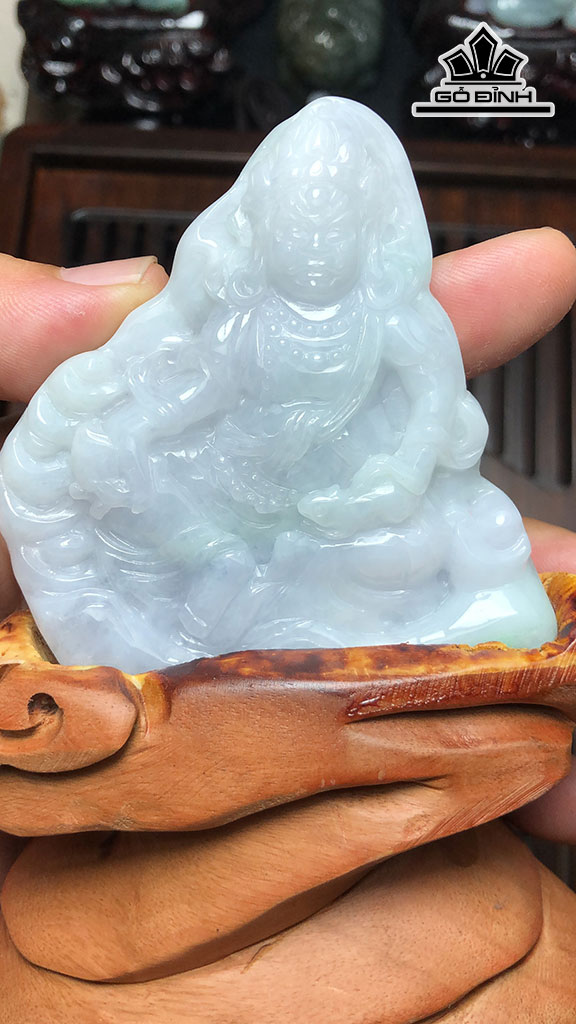 Hoàng Thần Tài Đá Cẩm Thạch Cao 132 Ngang 74 Sâu 12,5 (mm) 115,6g Riêng Đá Cao 75,5 (mm)