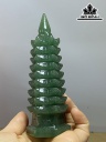 Tháp Văn Xương Đá Thạch Anh Xanh Cao 12 (cm)
