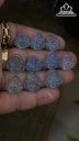 Mặt Dây Chuyền Di Lặc Đá Aquamarine Cao 14,6 - 18 Ngang 13,7 - 18,2 Sâu 5,8 - 6,2 (mm)