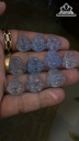 Mặt Dây Chuyền Di Lặc Đá Aquamarine Cao 14,6 - 18 Ngang 13,7 - 18,2 Sâu 5,8 - 6,2 (mm)