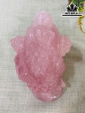 Cụ Thiềm Thừ Tài Bảo Đá Thạch Anh Hồng Cao 13 Ngang 10 Sâu 9,5 (cm) 1,5kg