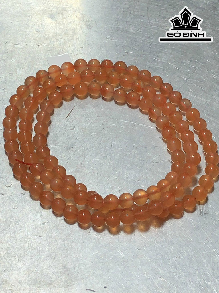 Chuỗi Đá Mã Não Nam Hồng 108 Hạt Đường Kính Hạt 6,7 (mm) 46g