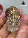 Mặt Dây Chuyền Tỳ Hưu Đá Thạch Anh Tóc Vàng Cao 41 Ngang 26 Sâu 20 (mm) 35g