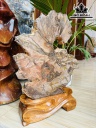 Tác Phẩm Khúc Gỗ Hóa Thạch Xẻ Lát Dáng Bonsai Cao 58 Ngang 40 (cm) 20kg