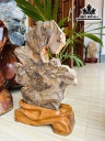 Tác Phẩm Khúc Gỗ Hóa Thạch Xẻ Lát Dáng Bonsai Cao 58 Ngang 40 (cm) 20kg