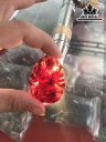 Mặt Dây Chuyền Phật Bà Đá Garnet Hồng Lựu Cao 35 Ngang 47 (mm) 168cts