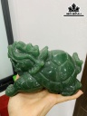 Tác Phẩm Long Quy Đá Thạch Anh Xanh Cao 16 Ngang 11 Sâu 9 (cm) 1,88kg