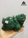 Tác Phẩm Long Quy Đá Thạch Anh Xanh Cao 16 Ngang 11 Sâu 9 (cm) 1,88kg
