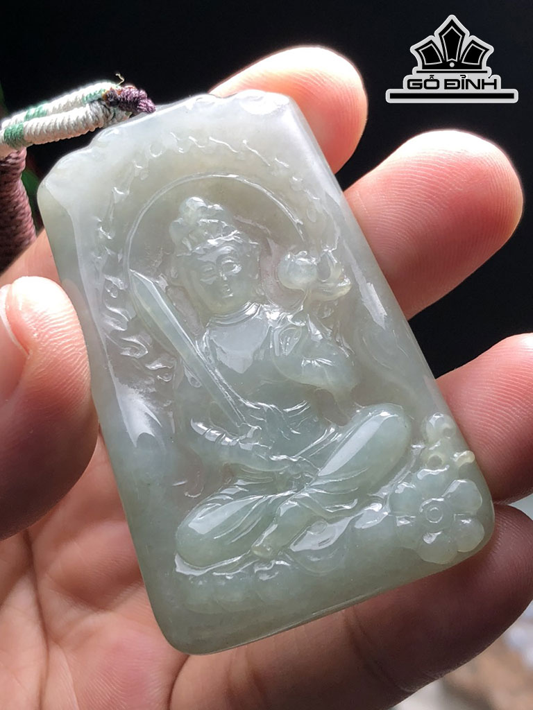 Mặt Dây Chuyền Hư Không Đá Cẩm Thạch Cao 61,3 Ngang 38,3 Sâu 5,5 (mm) 28,7g