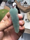 Mặt Dây Chuyền Kỳ Nhông Đá Cẩm Thạch Cao 61,6 Ngang 20 Sâu 12,6 (mm) 18,9g