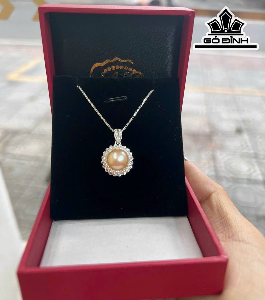 Dây Chuyền Ngọc Trai Bán Cầu Size 9 Li