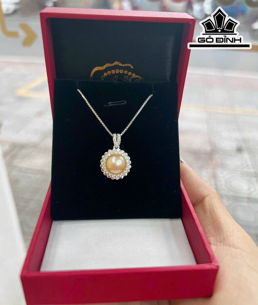 Dây Chuyền Ngọc Trai Bán Cầu Size 9 Li