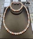 Set 3 Món Vòng Cổ Ngọc Trai Oval Tứ Quý Size 7 - 8 Li