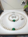 Set 4 Món Dây Chuyền Ngọc Trai Oval Trắng Size 8 Li