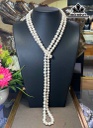 Vòng Cổ Ngọc Trai Ovan Thắt Nút Size 7-8 li
