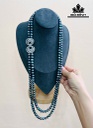Vòng Cổ Ngọc Trai Ovan Xanh Đen Size 8 li