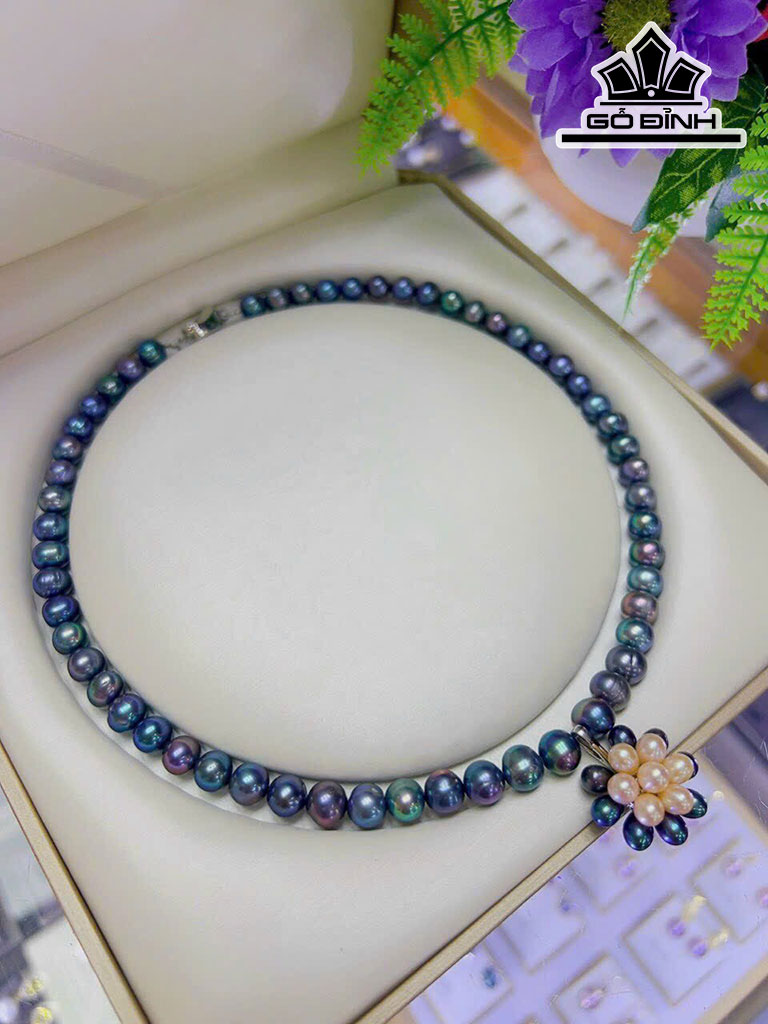 Vòng Cổ Ngọc Trai Xanh Đen