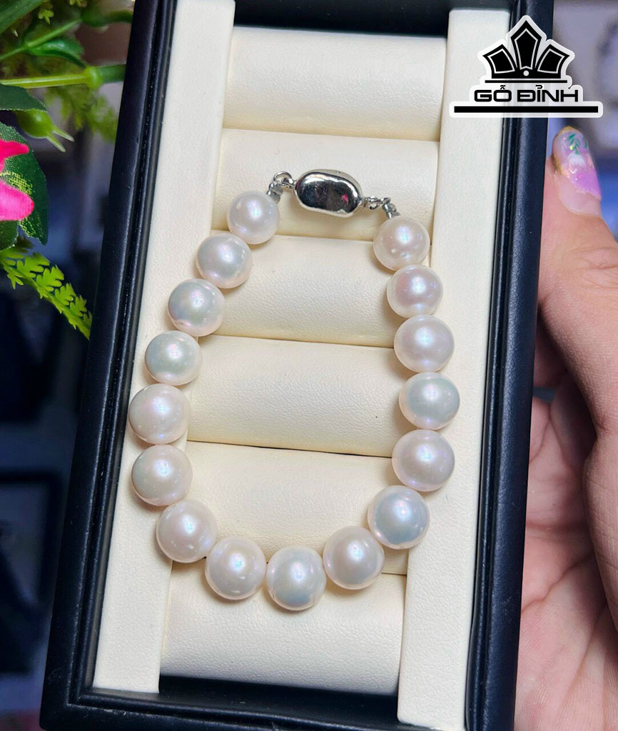 Vòng Tay Ngọc Trai Trắng Size 10 li