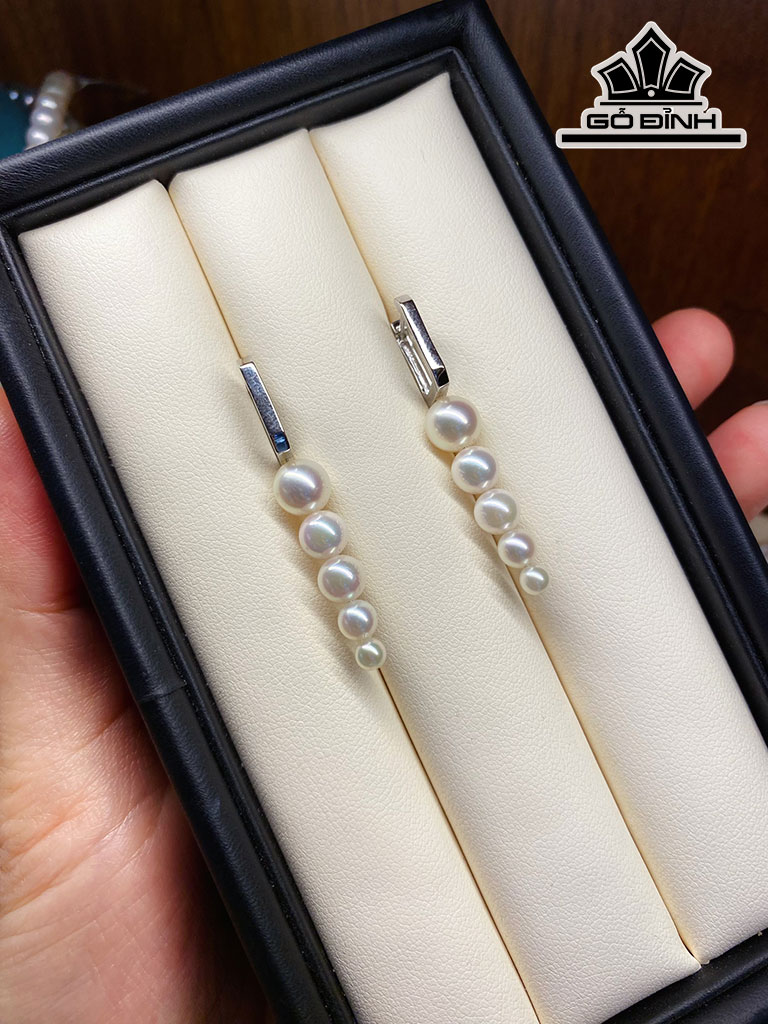 Bông Tai Ngọc Trai Akoya Size 3,9-4,9-6-6,3 Li