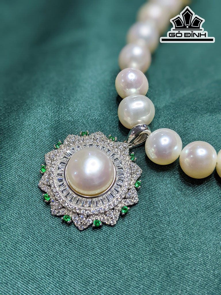 Dây Chuyền Ngọc Trai Oval Size 8 - 9 Li