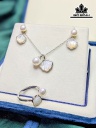 Set 3 Món Dây Chuyền Ngọc Trai Tròn Size 8 Li