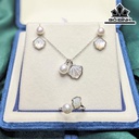 Set 3 Món Dây Chuyền Ngọc Trai Tròn Size 8 Li