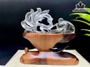Tác Phẩm Hồ Ly Đá Thạch Anh Ưu Linh Cao 198 Ngang 93 Sâu 39 (mm) 368g