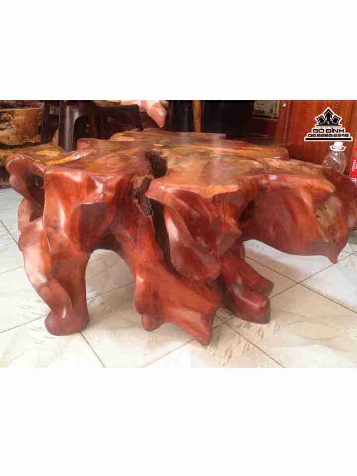 Đôn gỗ nguyên khối gỗ hương  cao 40 ngang 85 sâu 70 mặt 70-55 (cm)