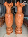 Cặp Lục Bình Gỗ Hương Đỏ  Cao 157 Đường Kính 42 (cm)