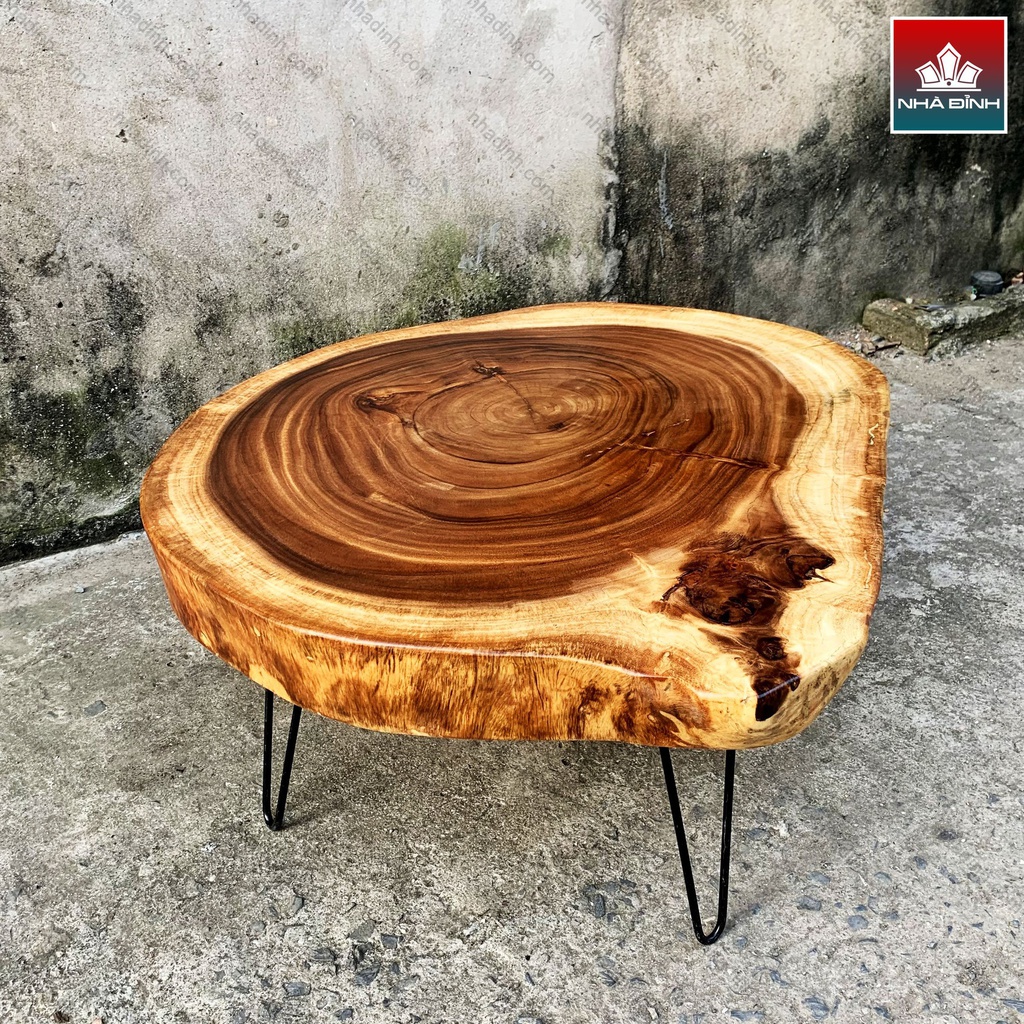 Bàn Trà Gỗ Me Tây Nguyên Khối Cao 40 Rộng 86-88 Dày 10,5 (cm)