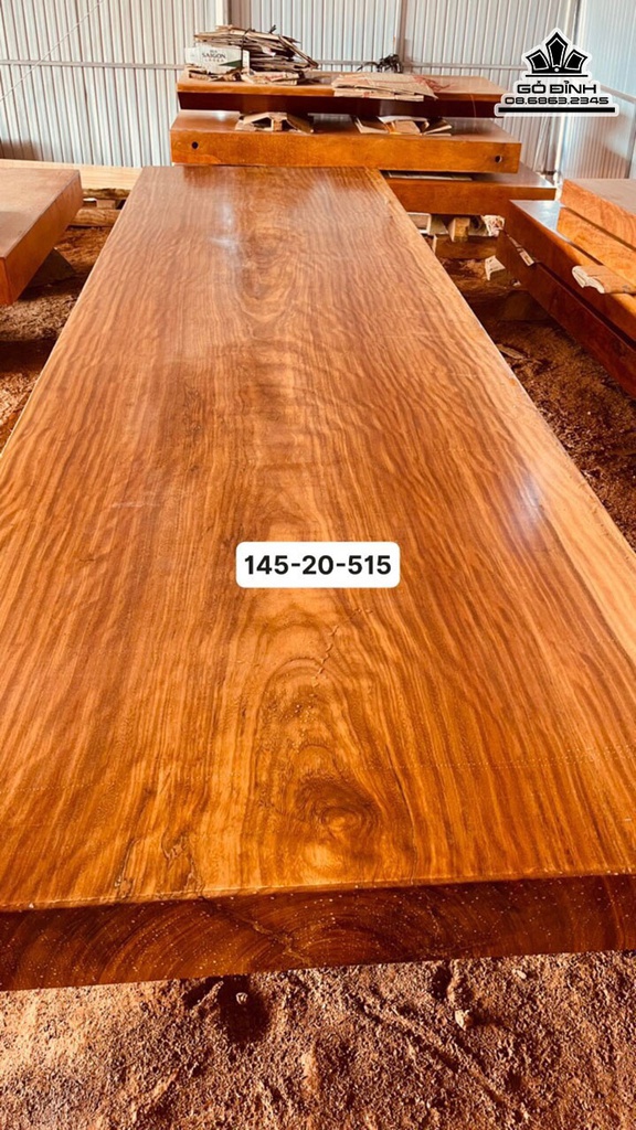 Mặt Bàn Nguyên Khối Gỗ Cẩm Hồng Dài 515 Rộng 145 Sâu 20 (cm)