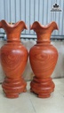 Cặp Lục Bình Gỗ Hương Đỏ Cao 105 Đường Kính 46 (cm)