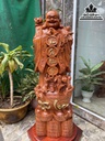 Tượng Phật Di Lặc Chúc Phúc Gỗ Hương Nguyên Khối Cao 100 Ngang 32 Sâu 27 (cm)
