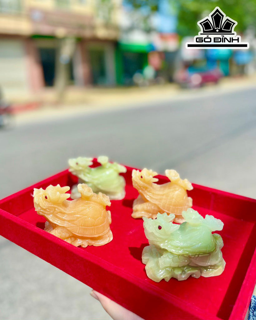 Tượng Long Quy Đá Ngọc Hoàng Long Cao 10 (cm)