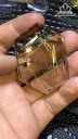 Mặt Trơn Hoa Thị Đá Thạch Anh Tóc Vàng Cao 55 Ngang 38,5 Sâu 11,3 (mm) 48gr