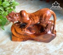 Tượng Báo Gỗ Hương Cao 30 Ngang 38 Sâu 16 (cm)
