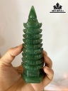 Tháp Văn Xương Đá Thạch Anh Xanh Cao 12,6 (cm)