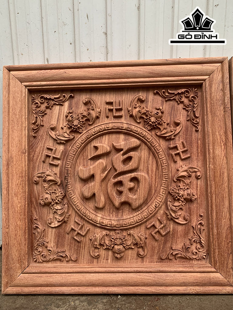 Tranh Ngũ Phúc Lâm Môn Kích Thước 61x61x4 (cm)