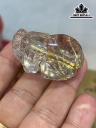 Mặt Dây Chuyền Tỳ Hưu Đá Thạch Anh Tóc Vàng Cao 41 Ngang 26 Sâu 20 (mm) 35g