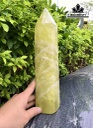 Tác Phẩm Nhất Trụ Linh Khí Đá Thạch Anh Vàng Cao 28 Ngang 7 Sâu 6 (cm) 1,7kg