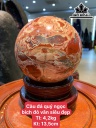 Bi Cầu Đá Ngọc Bích Đỏ (Nephrite Jade) Đường Kính Hạt 13,5 (cm) 4,2kg